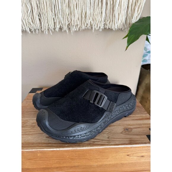 Hoka One One ORA Primo EXT All Black Suede Slip-On Mule Sneaker Clogs Size 8.5 - Picture 1 of 15